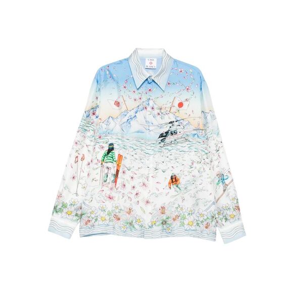 Casablanca Women Long-Sleeved Graphic Print T-Shirt